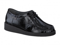 chaussure mephisto lacets christy vernis fripe noir